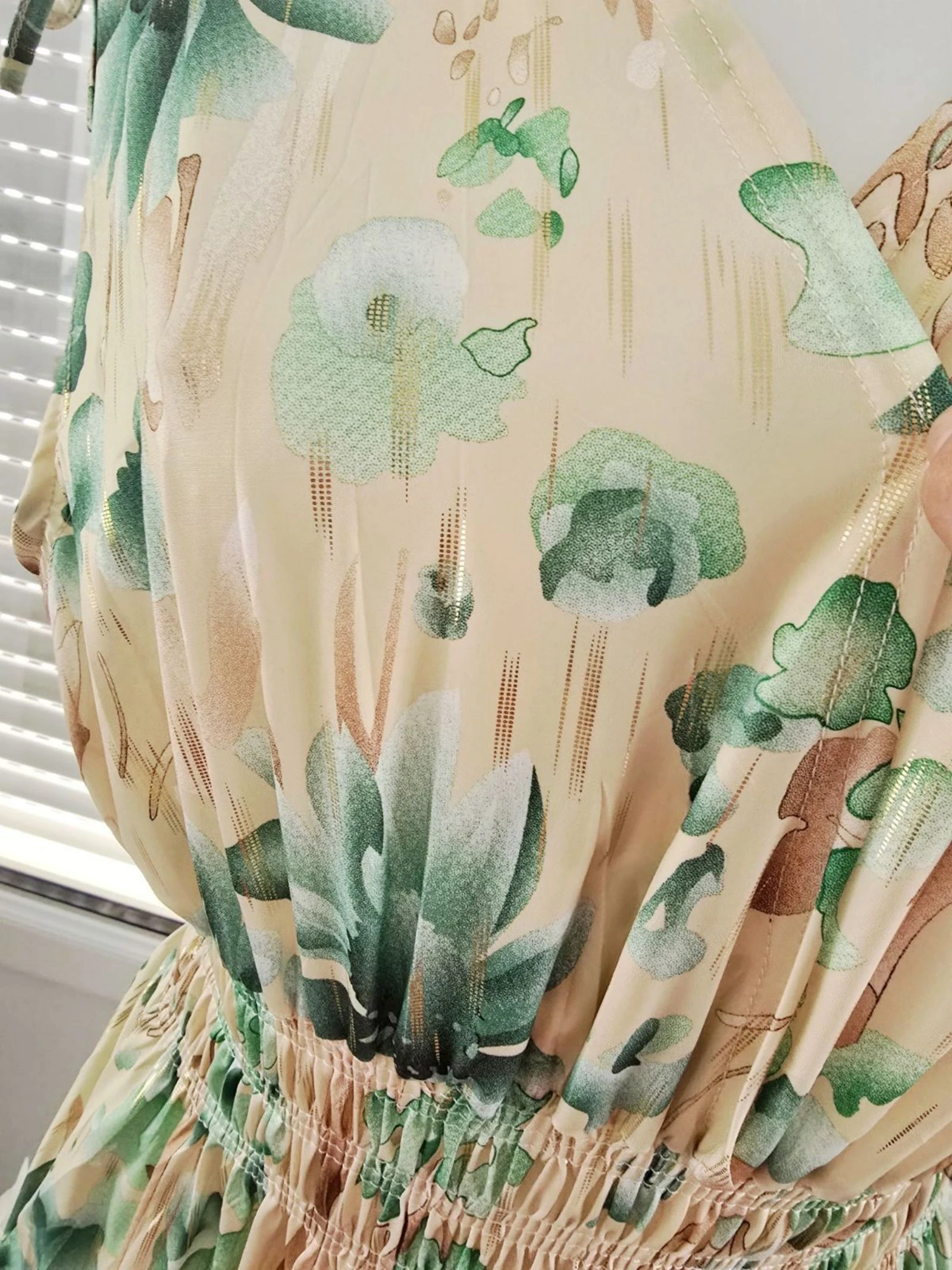Robe magique jaune menthe dorée  – photo 6